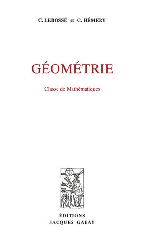 Thumbnail of book Géométrie – Classe de Mathématiques cover