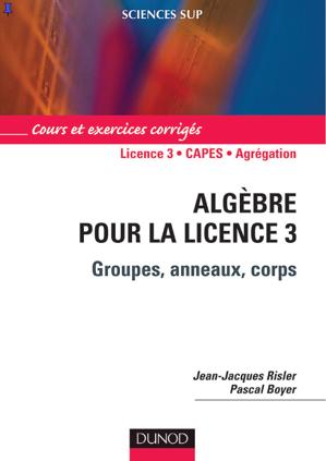 Thumbnail of book Algèbre pour la licence 3 cover