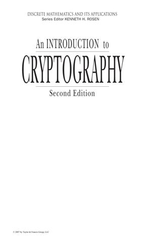Thumbnail of book An Introduction to Cryptography, Second Edition cover