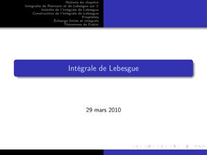 Thumbnail of book Intégrale de Lebesgue cover
