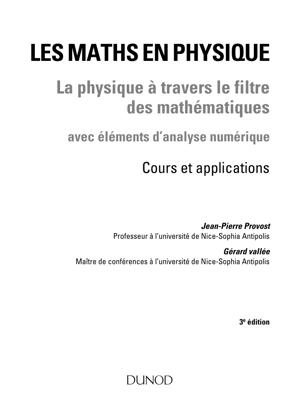 Thumbnail of book Les maths en physique - 3ème édition cover