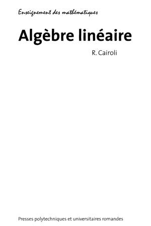 Thumbnail of book Algèbre linéaire cover