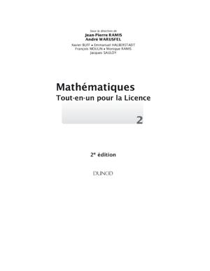 Thumbnail of book Mathématiques Tout-en-un pour la licence cover
