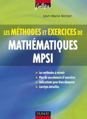 Thumbnail of book Méthodes et Exercices de Mathématiques MPSI cover