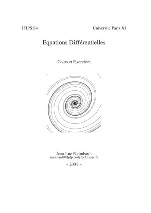 Thumbnail of book Equations Différentielles Cours et Exercices  cover