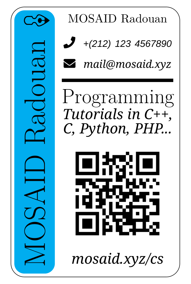 Professional Business card with Latex