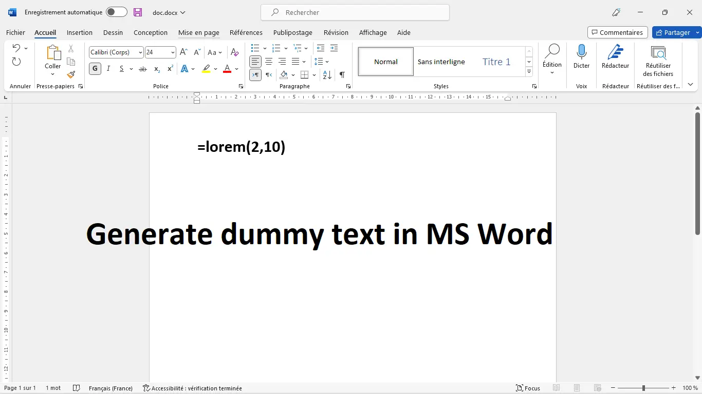 Microsoft, Office, Word, Lorem, Ipsum, dummy text, paragraph, 