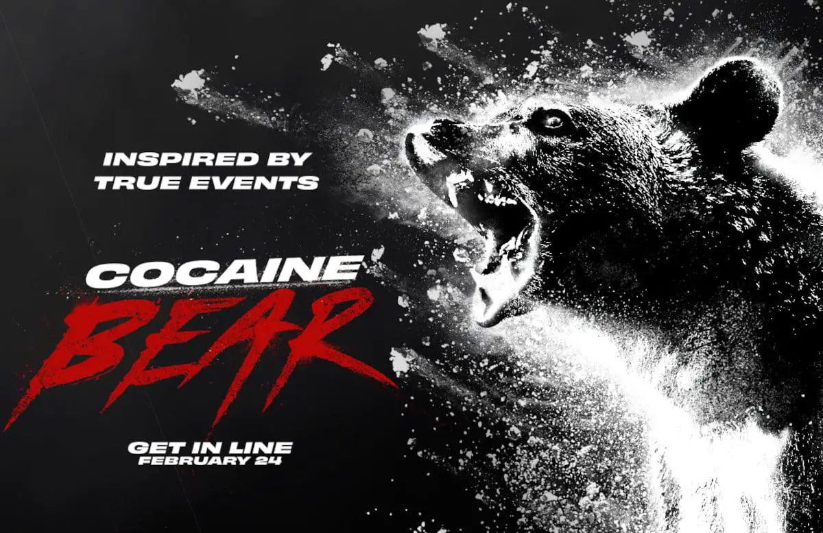 Banner of "Cocaine Bear" movie poster