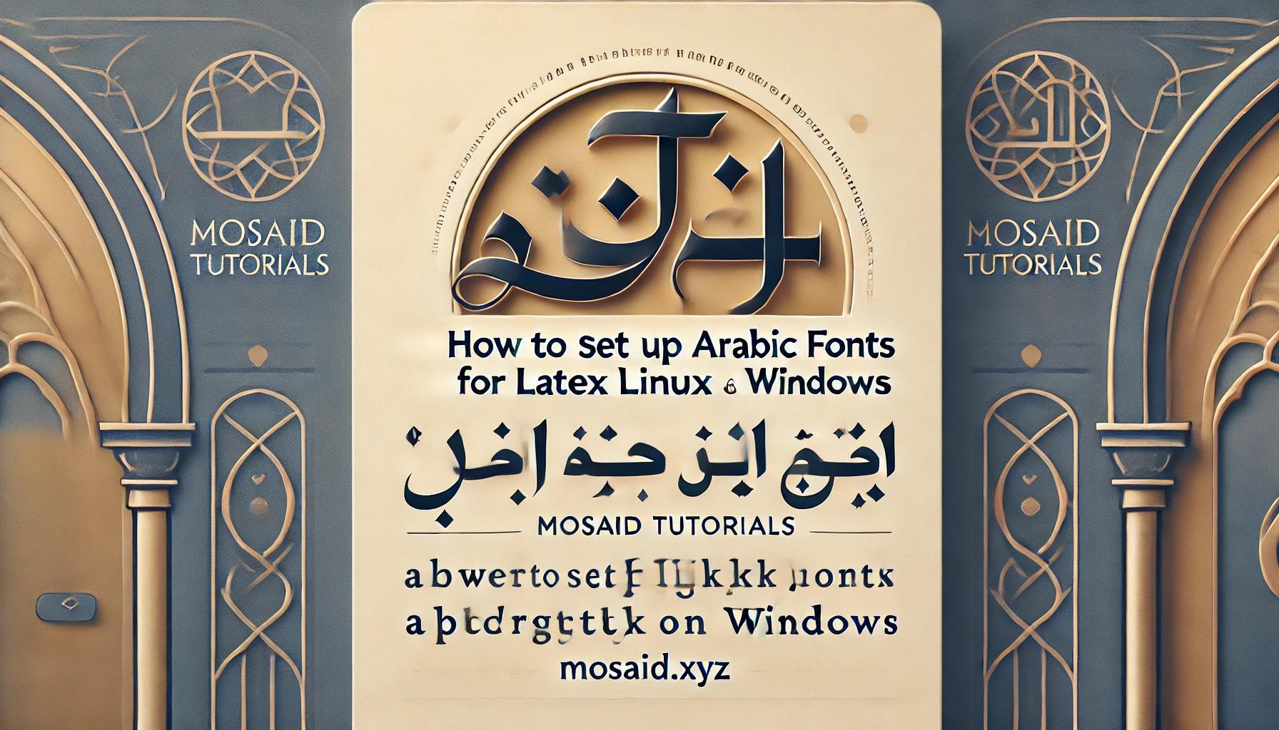 Banner of A Step-by-Step Guide to Installing and Using Arabic Fonts in LaTeX