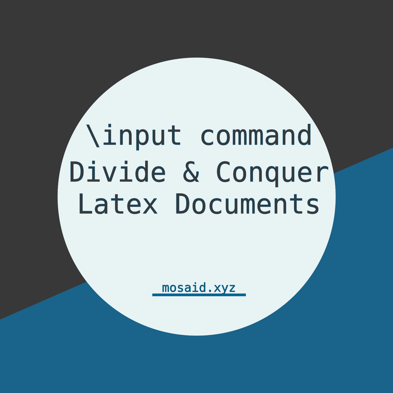 Master LaTeX Organization: Harnessing \input for Seamless Document Integration