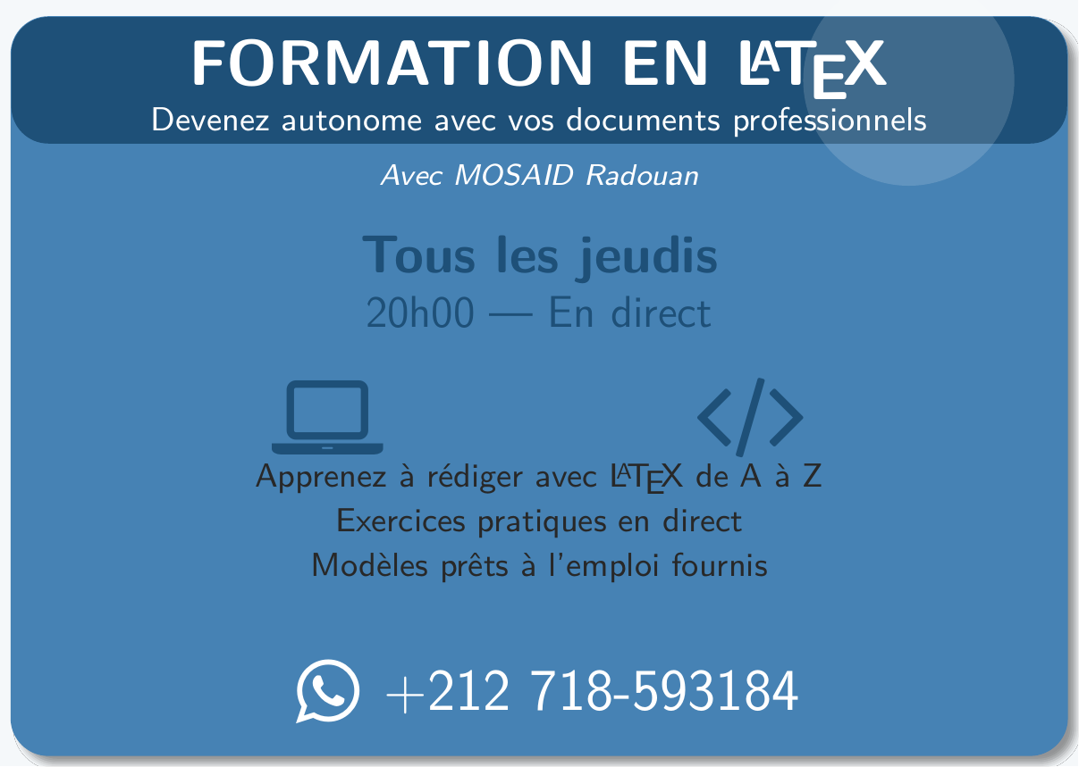 Annonce Formation LaTeX