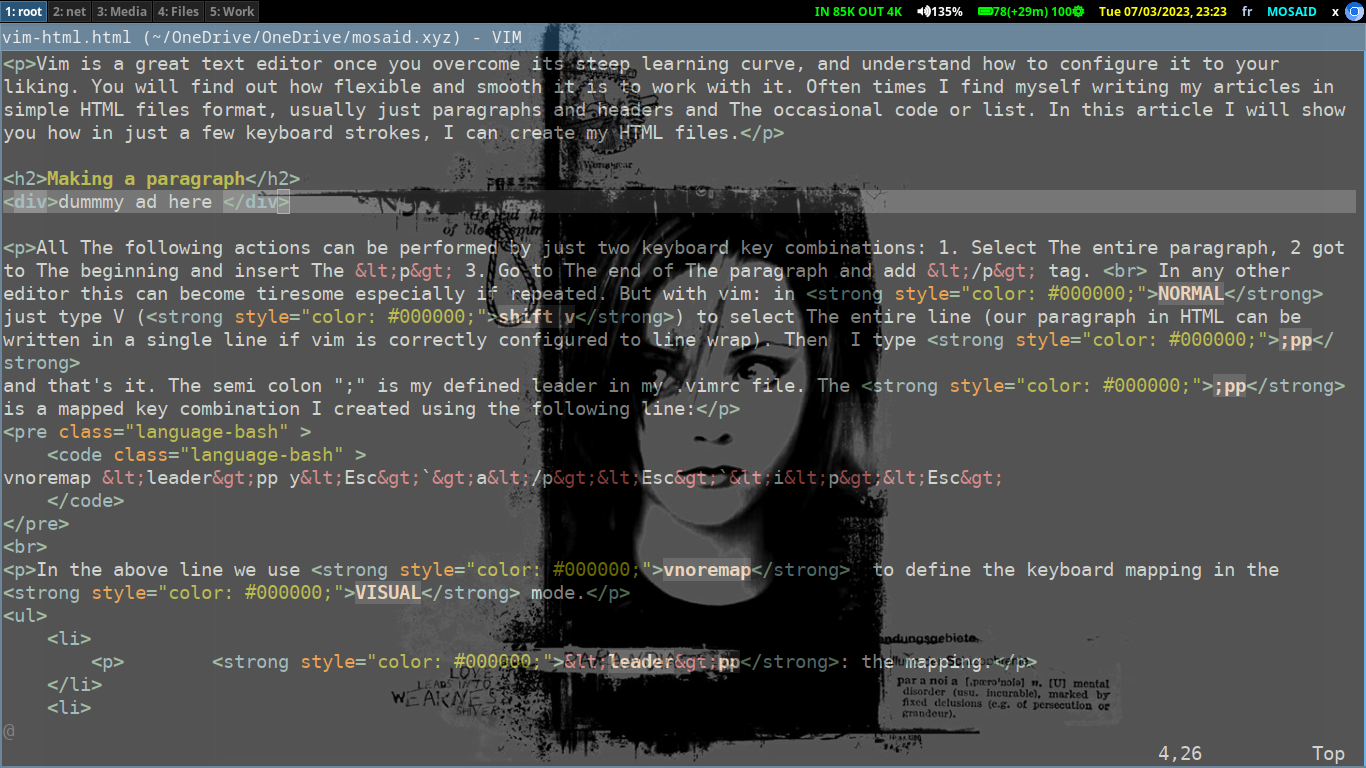 Banner of screenshot_vim_text_editor_HTML_file.png