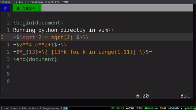 Running python directly in vim