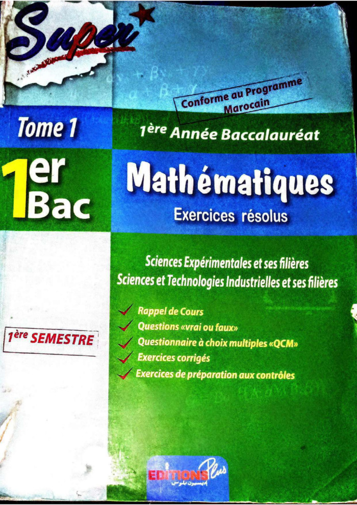 maths Course for 1-bac-science PDF preview