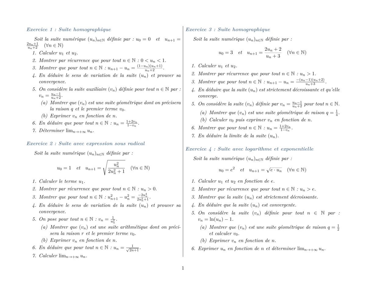maths Exam for 2-bac-science PDF preview