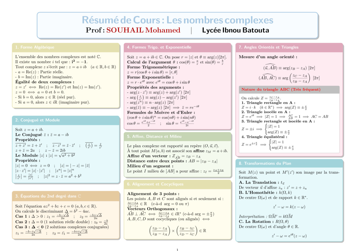 maths Course for 2-bac-science PDF preview